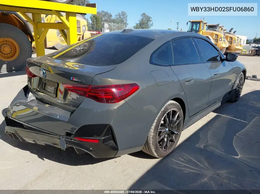 2025 BMW I4 Gran Coupe M50 VIN: WBY33HD02SFU06860 Lot: 45593485