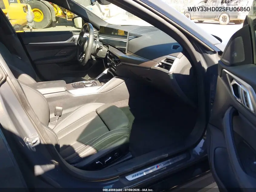2025 BMW I4 Gran Coupe M50 VIN: WBY33HD02SFU06860 Lot: 45593485
