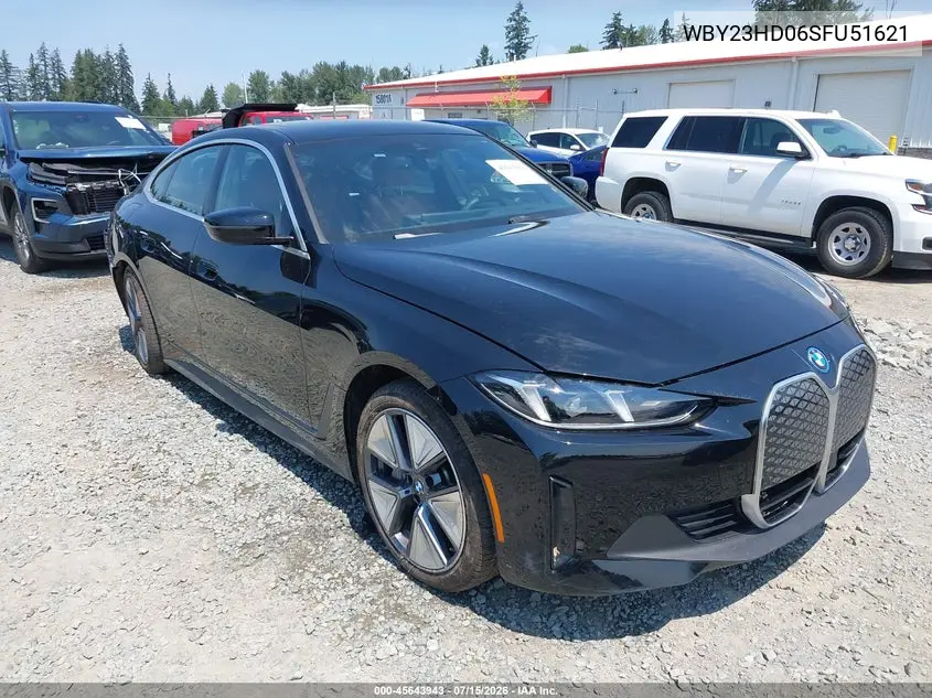 2025 BMW I4 Gran Coupe Edrive40 VIN: WBY23HD06SFU51621 Lot: 45643943