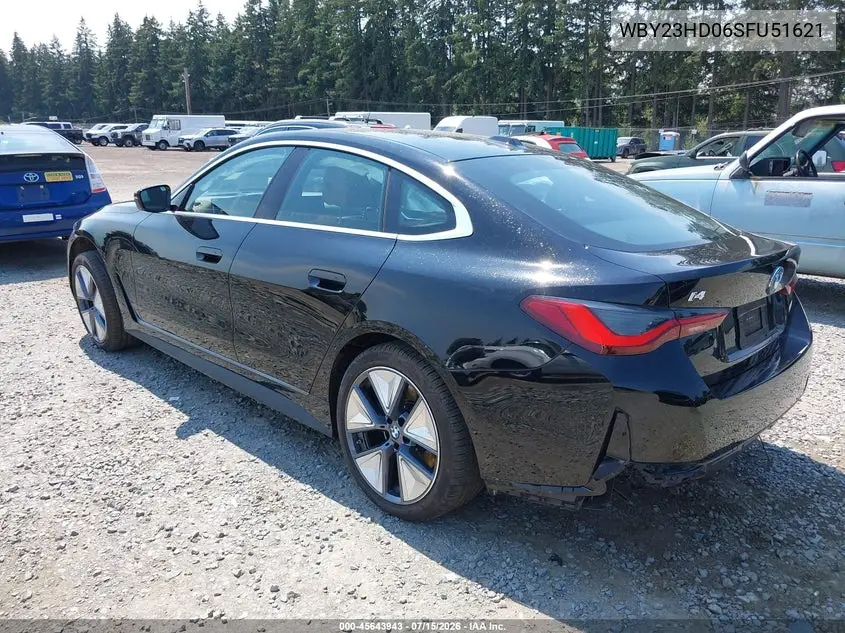 2025 BMW I4 Gran Coupe Edrive40 VIN: WBY23HD06SFU51621 Lot: 45643943