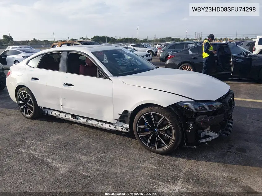 2025 BMW I4 Gran Coupe Edrive40 VIN: WBY23HD08SFU74298 Lot: 45653183