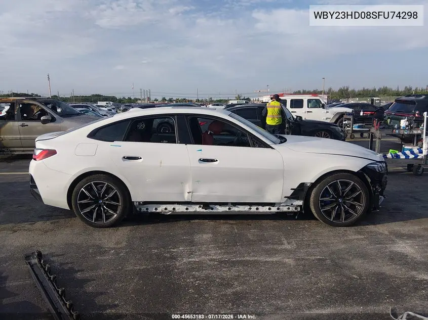 2025 BMW I4 Gran Coupe Edrive40 VIN: WBY23HD08SFU74298 Lot: 45653183