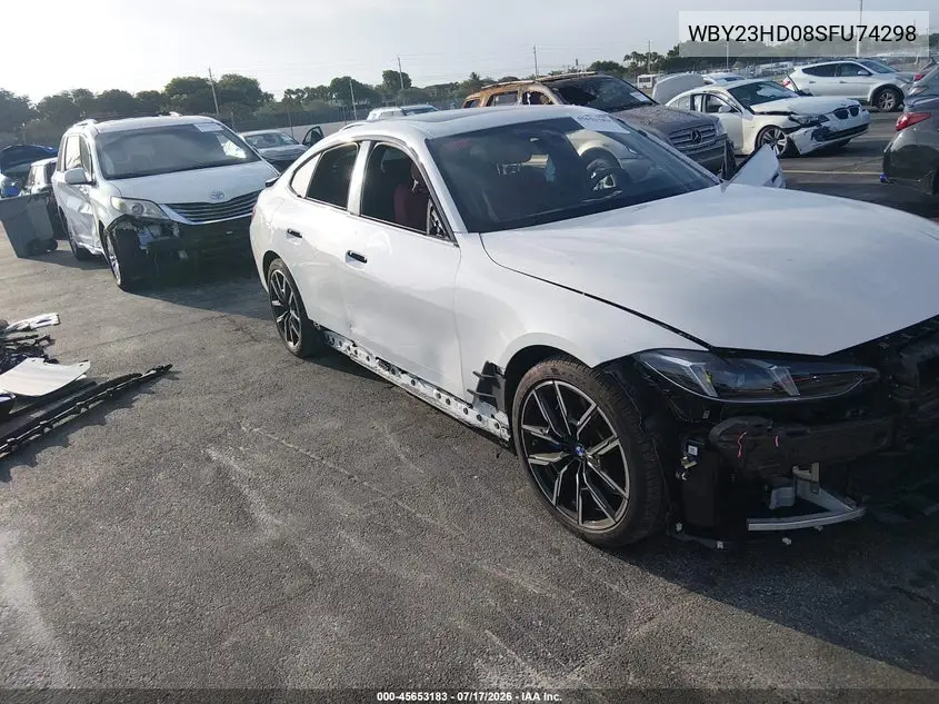 2025 BMW I4 Gran Coupe Edrive40 VIN: WBY23HD08SFU74298 Lot: 45653183