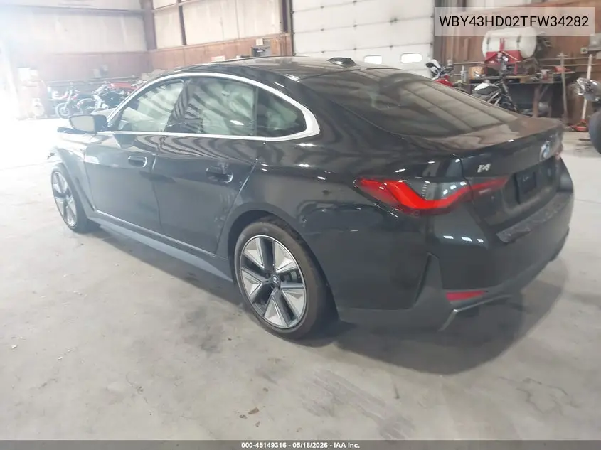 2026 BMW I4 Gran Coupe xDrive40 VIN: WBY43HD02TFW34282 Lot: 45149316
