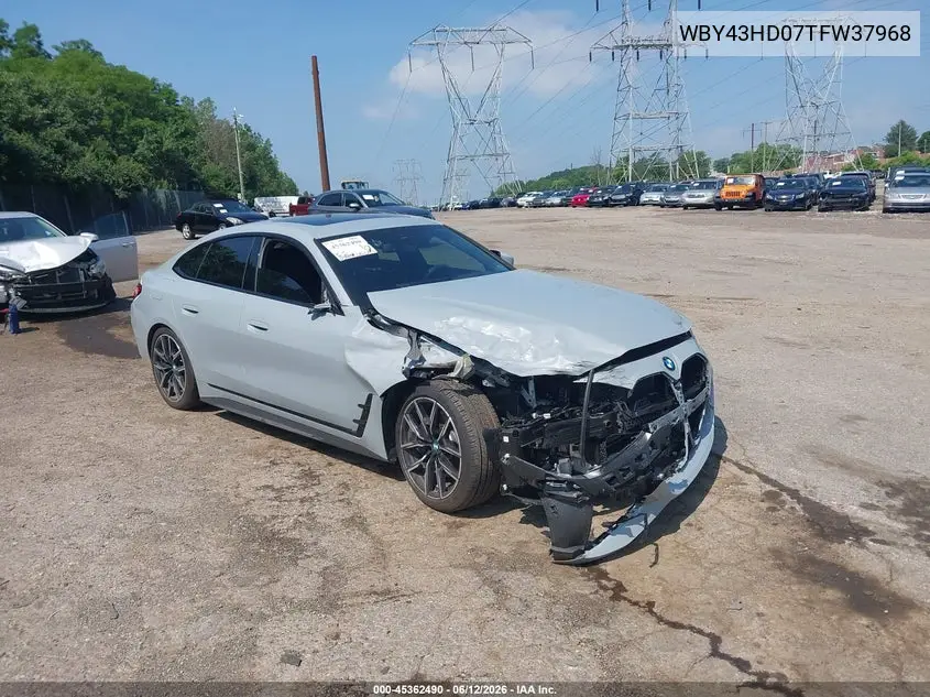 2026 BMW I4 Gran Coupe xDrive40 VIN: WBY43HD07TFW37968 Lot: 45362490