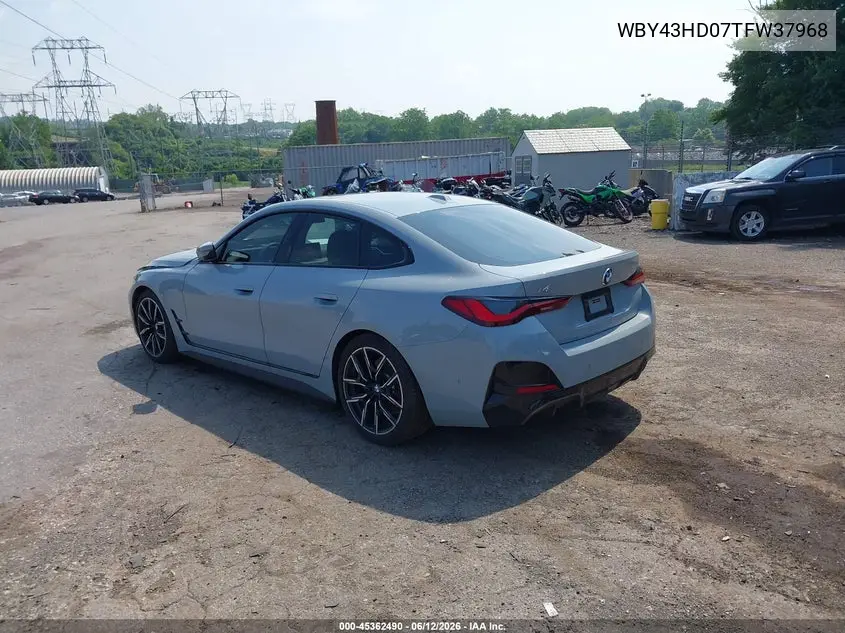 2026 BMW I4 Gran Coupe xDrive40 VIN: WBY43HD07TFW37968 Lot: 45362490