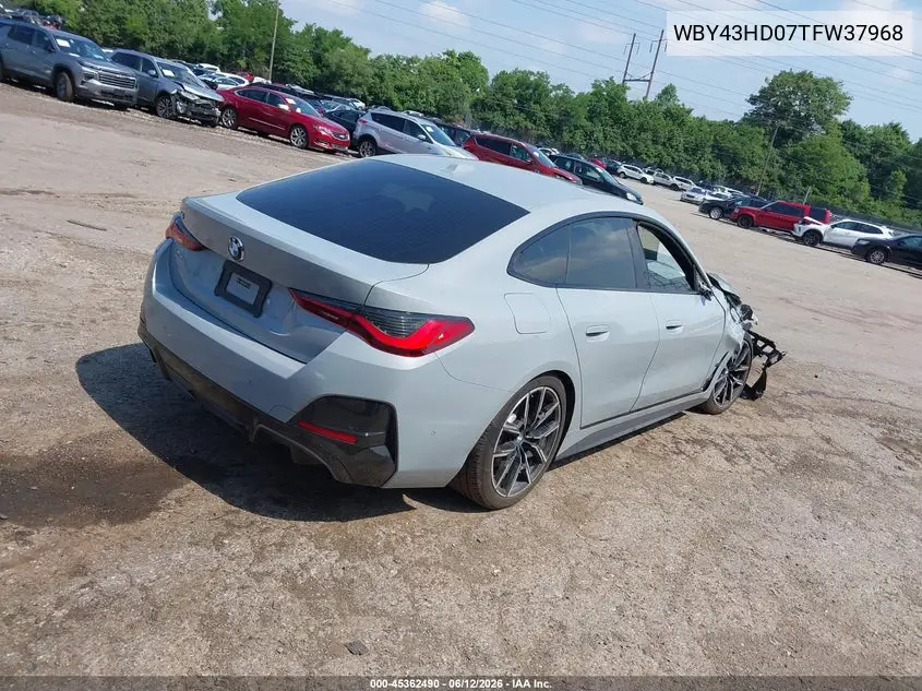 2026 BMW I4 Gran Coupe xDrive40 VIN: WBY43HD07TFW37968 Lot: 45362490
