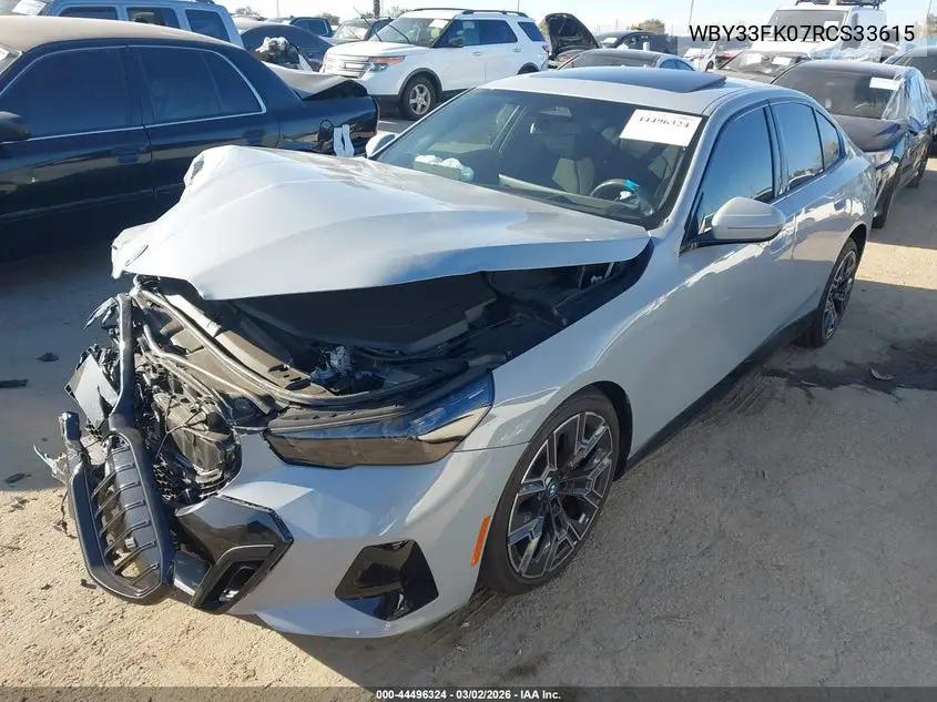 2024 BMW I5 Edrive40 VIN: WBY33FK07RCS33615 Lot: 44496324