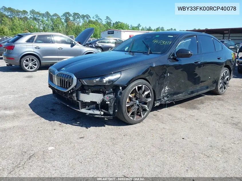 2024 BMW I5 Edrive40 VIN: WBY33FK00RCP40078 Lot: 44775077