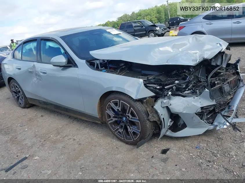 2024 BMW I5 Edrive40 VIN: WBY33FK07RCR16852 Lot: 44951397