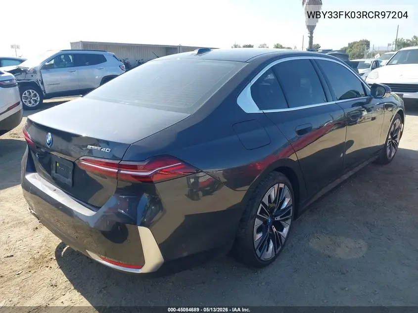 2024 BMW I5 Edrive40 VIN: WBY33FK03RCR97204 Lot: 45084689