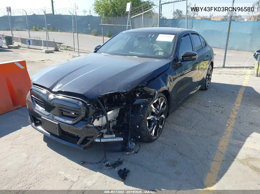2024 BMW I5 M60 VIN: WBY43FK03RCN96580 Lot: 45172402