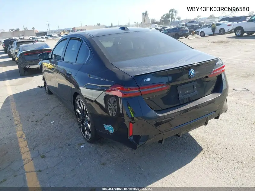 2024 BMW I5 M60 VIN: WBY43FK03RCN96580 Lot: 45172402