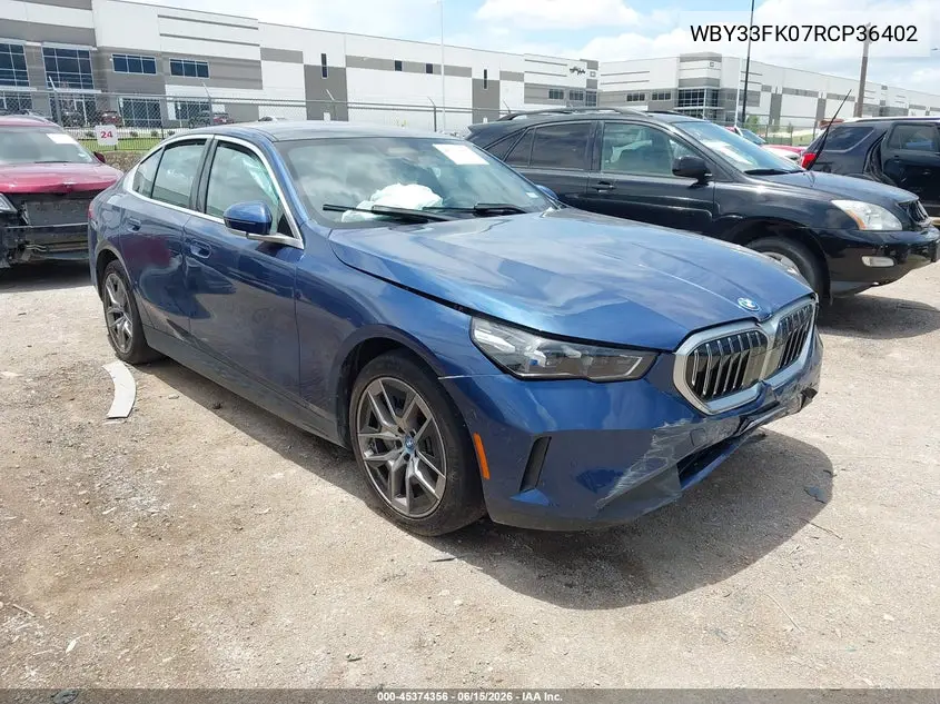 2024 BMW I5 Edrive40 VIN: WBY33FK07RCP36402 Lot: 45374356