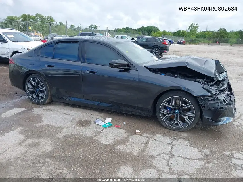 2024 BMW I5 M60 VIN: WBY43FK04RCS02634 Lot: 45413666