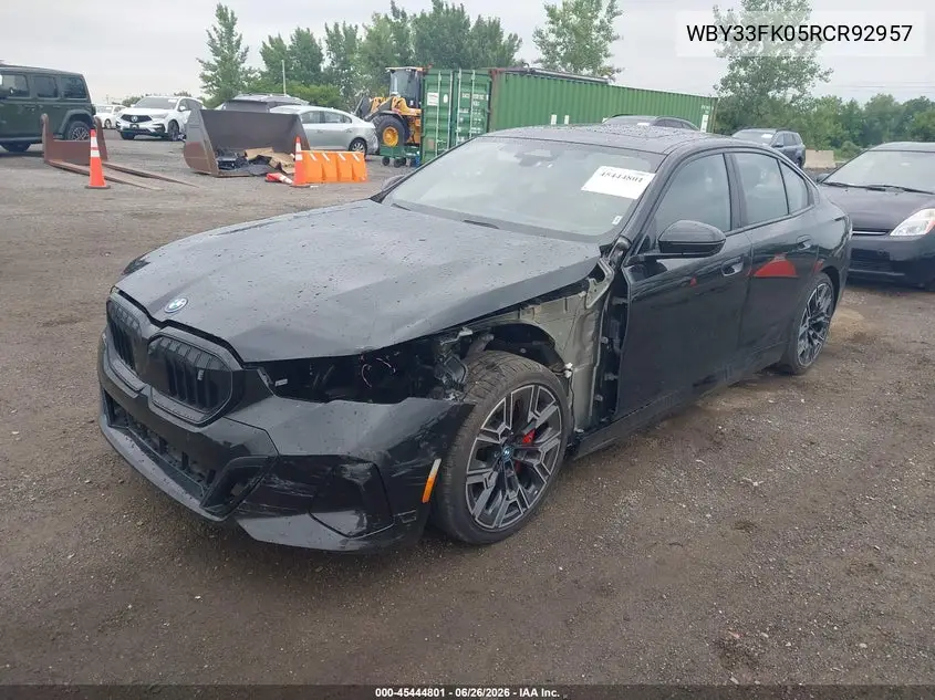2024 BMW I5 Edrive40 VIN: WBY33FK05RCR92957 Lot: 45444801