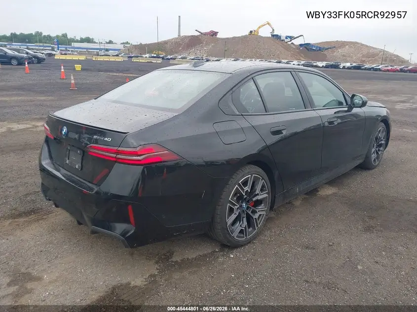 2024 BMW I5 Edrive40 VIN: WBY33FK05RCR92957 Lot: 45444801