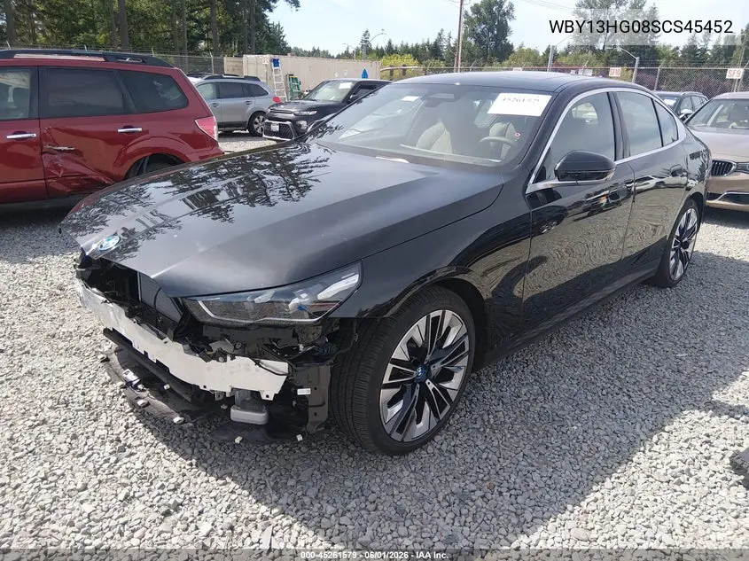 2025 BMW I5 xDrive40 VIN: WBY13HG08SCS45452 Lot: 45261579
