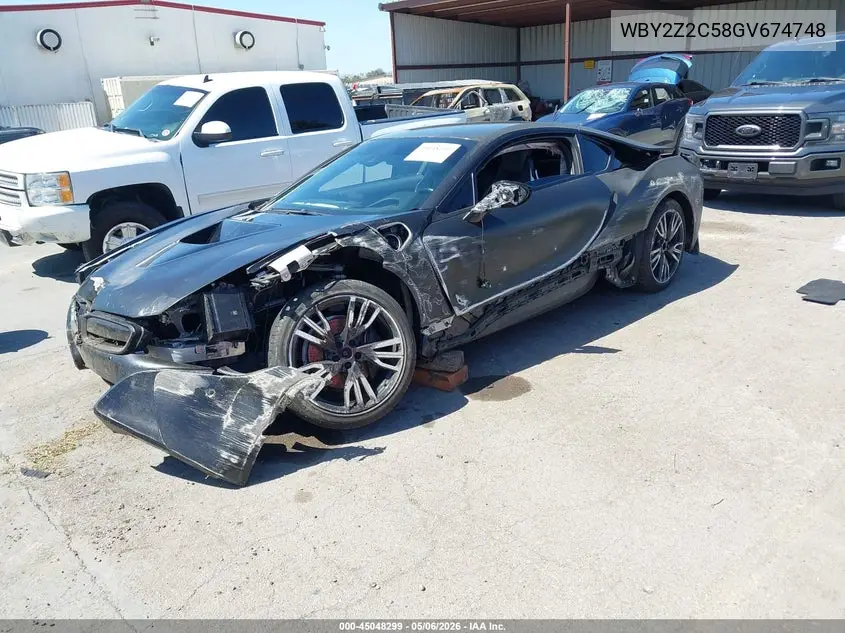2016 BMW I8 VIN: WBY2Z2C58GV674748 Lot: 45048299