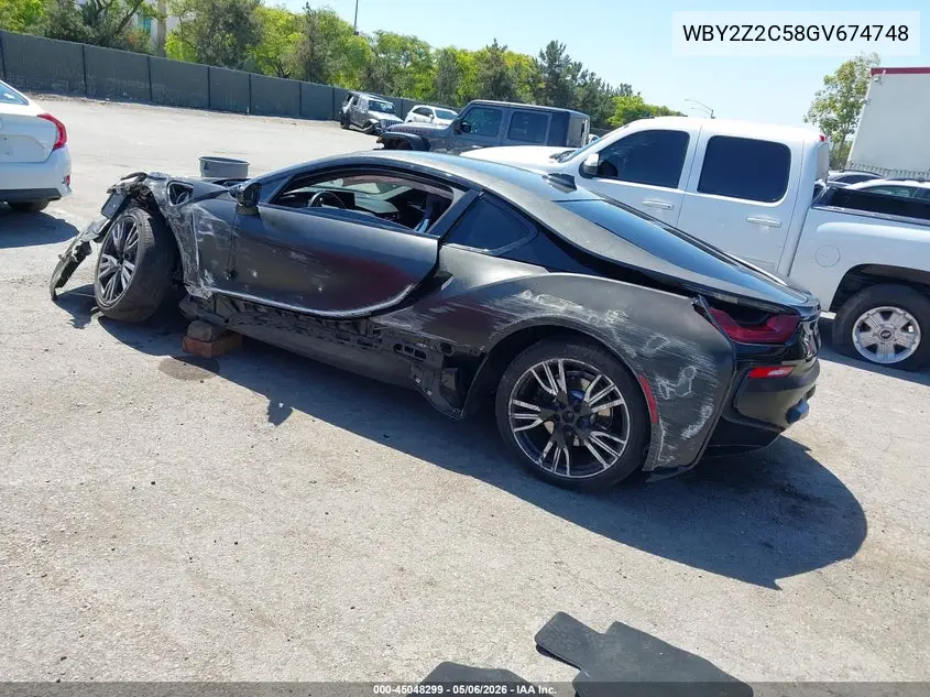 2016 BMW I8 VIN: WBY2Z2C58GV674748 Lot: 45048299