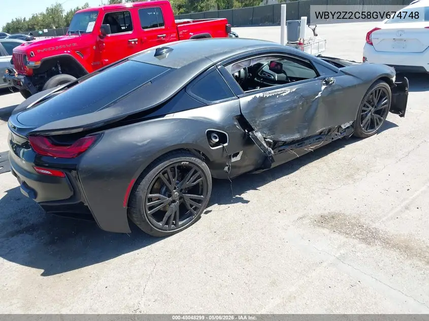 2016 BMW I8 VIN: WBY2Z2C58GV674748 Lot: 45048299