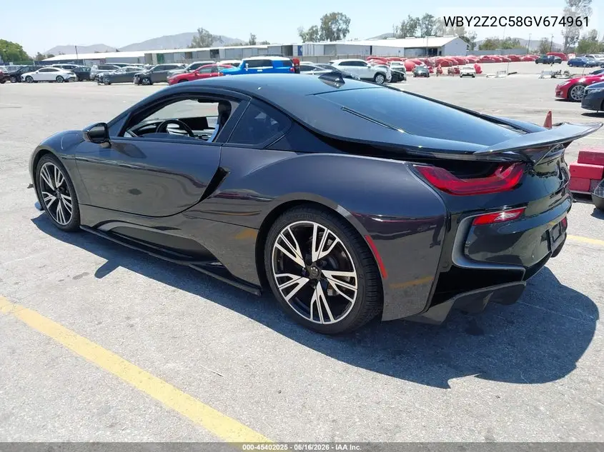 2016 BMW I8 VIN: WBY2Z2C58GV674961 Lot: 45402025
