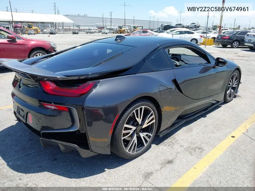 2016 BMW I8 VIN: WBY2Z2C58GV674961 Lot: 45402025
