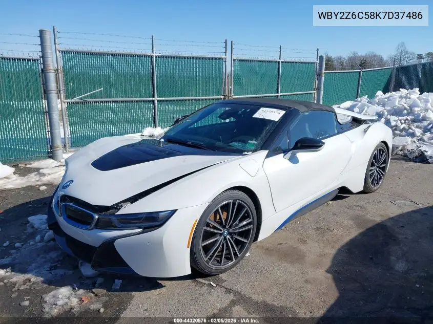 2019 BMW I8 VIN: WBY2Z6C58K7D37486 Lot: 44320576