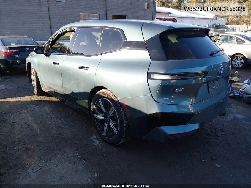 2022 BMW Ix xDrive50 VIN: WB523CF0XNCK55328 Lot: 44404256