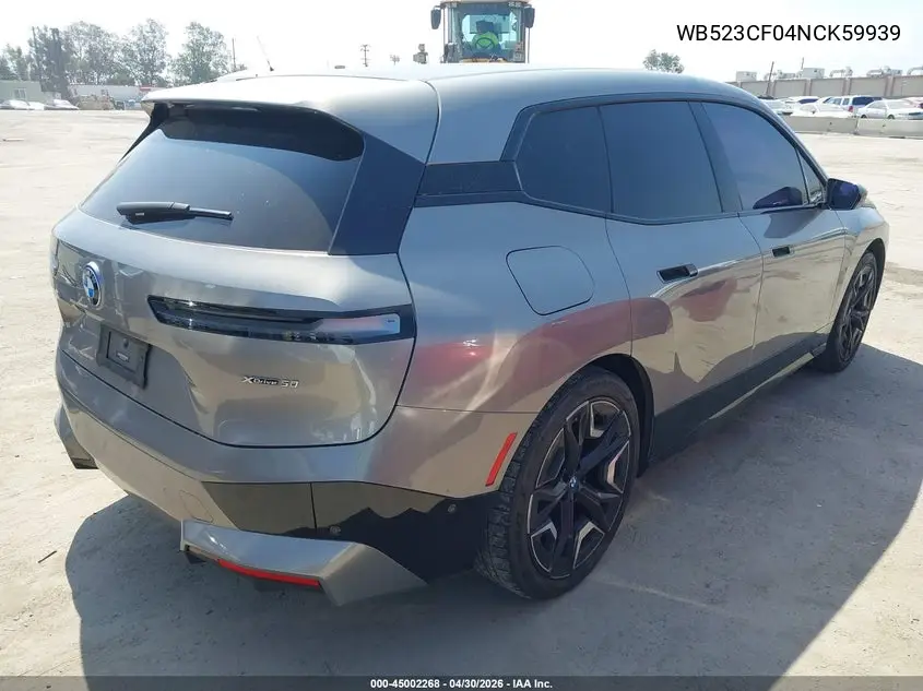2022 BMW Ix xDrive50 VIN: WB523CF04NCK59939 Lot: 45002268