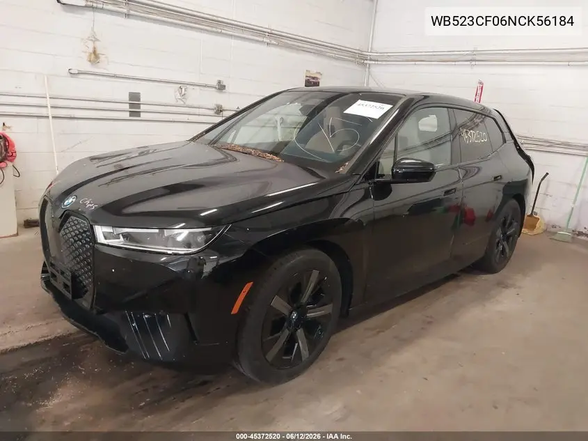 2022 BMW Ix xDrive50 VIN: WB523CF06NCK56184 Lot: 45372520