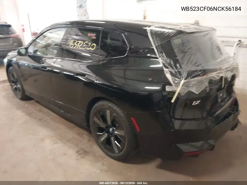 2022 BMW Ix xDrive50 VIN: WB523CF06NCK56184 Lot: 45372520