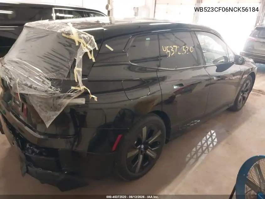 2022 BMW Ix xDrive50 VIN: WB523CF06NCK56184 Lot: 45372520
