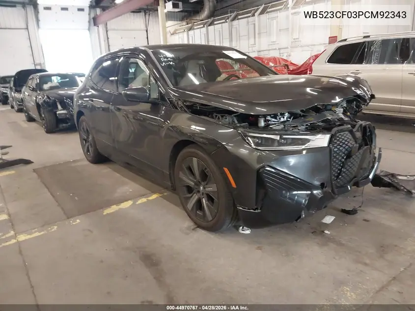 2023 BMW Ix xDrive50 VIN: WB523CF03PCM92343 Lot: 44970767