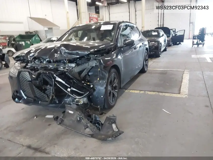 2023 BMW Ix xDrive50 VIN: WB523CF03PCM92343 Lot: 44970767