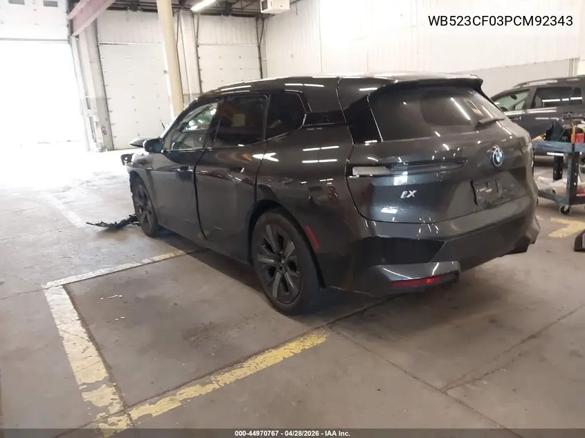 2023 BMW Ix xDrive50 VIN: WB523CF03PCM92343 Lot: 44970767