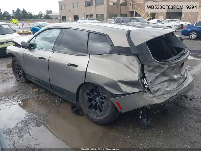 2023 BMW Ix xDrive50 VIN: WB523CF03PCM19294 Lot: 45230174