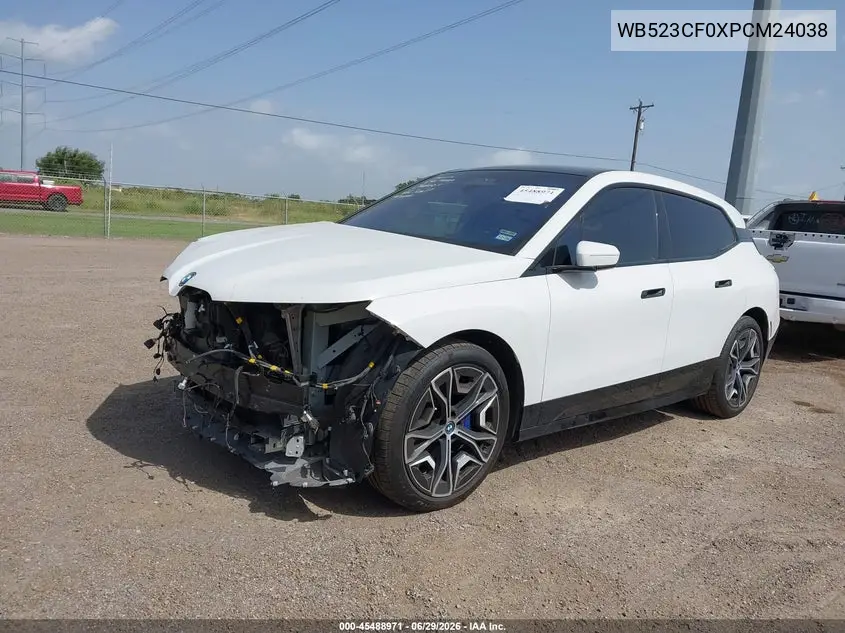 2023 BMW Ix xDrive50 VIN: WB523CF0XPCM24038 Lot: 45488971