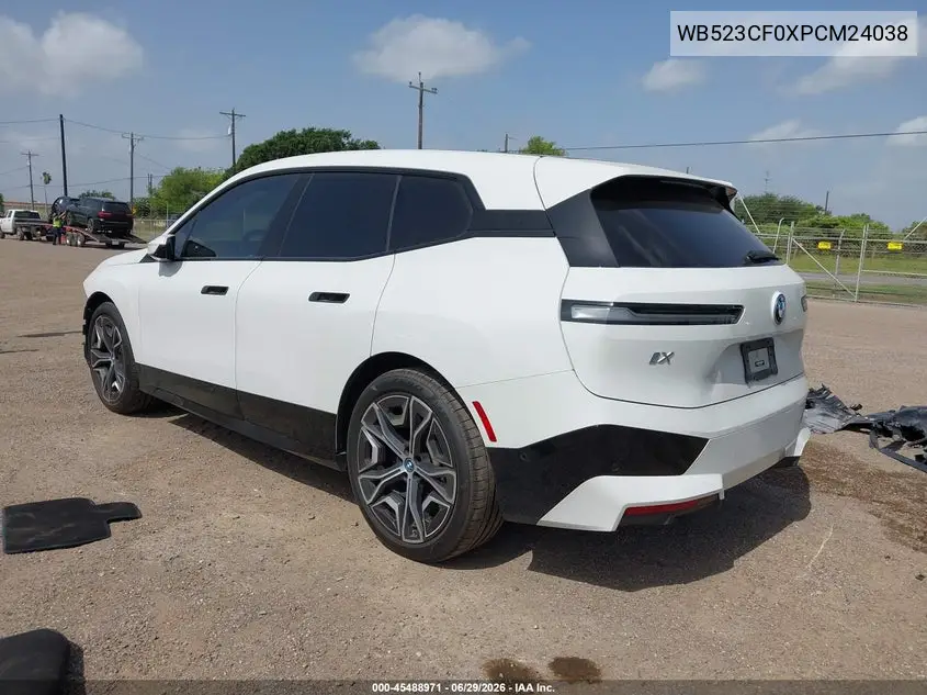 2023 BMW Ix xDrive50 VIN: WB523CF0XPCM24038 Lot: 45488971
