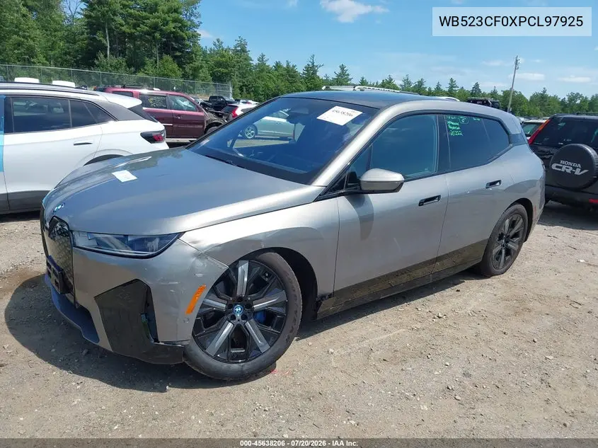 2023 BMW Ix xDrive50 VIN: WB523CF0XPCL97925 Lot: 45638206