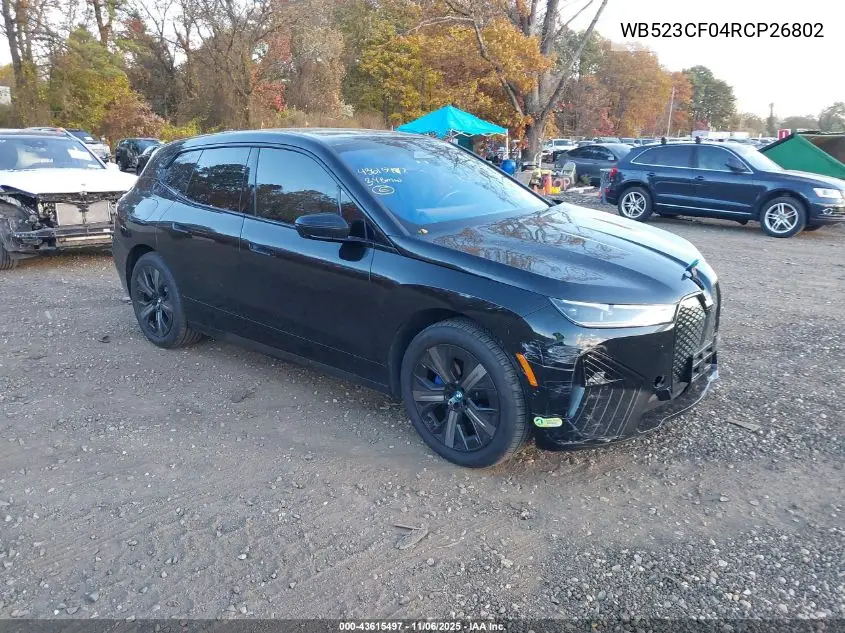2024 BMW Ix xDrive50 VIN: WB523CF04RCP26802 Lot: 43615497