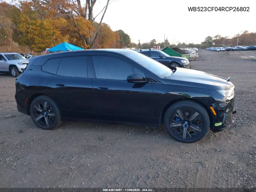 2024 BMW Ix xDrive50 VIN: WB523CF04RCP26802 Lot: 43615497