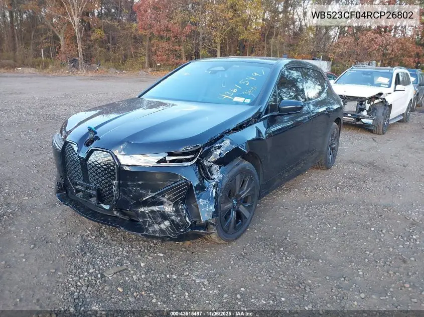 2024 BMW Ix xDrive50 VIN: WB523CF04RCP26802 Lot: 43615497
