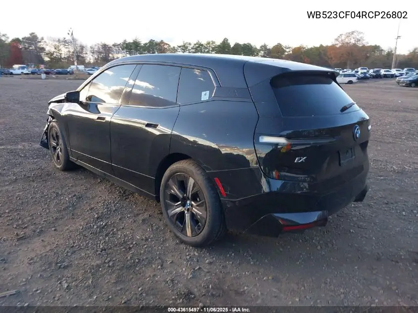 2024 BMW Ix xDrive50 VIN: WB523CF04RCP26802 Lot: 43615497