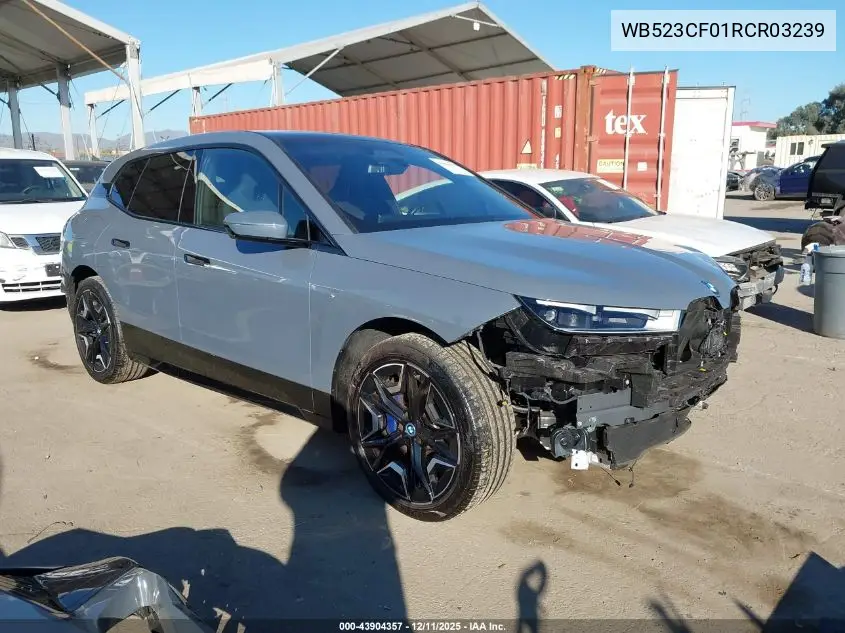 2024 BMW Ix xDrive50 VIN: WB523CF01RCR03239 Lot: 43904357
