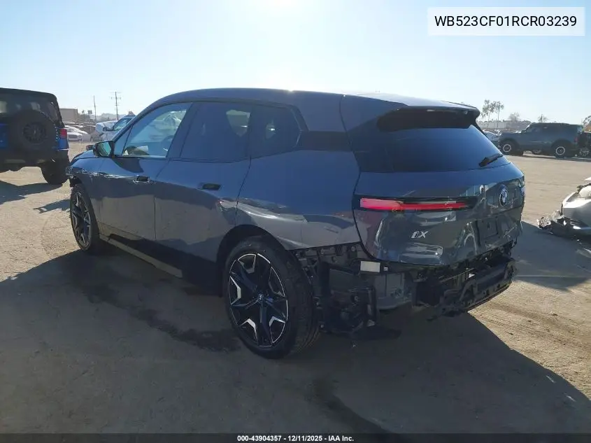 2024 BMW Ix xDrive50 VIN: WB523CF01RCR03239 Lot: 43904357