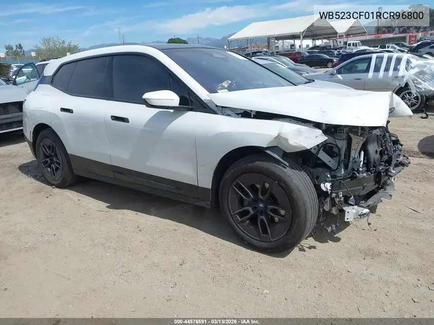 2024 BMW Ix xDrive50 VIN: WB523CF01RCR96800 Lot: 44576591