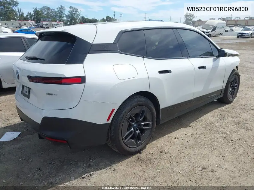 2024 BMW Ix xDrive50 VIN: WB523CF01RCR96800 Lot: 44576591