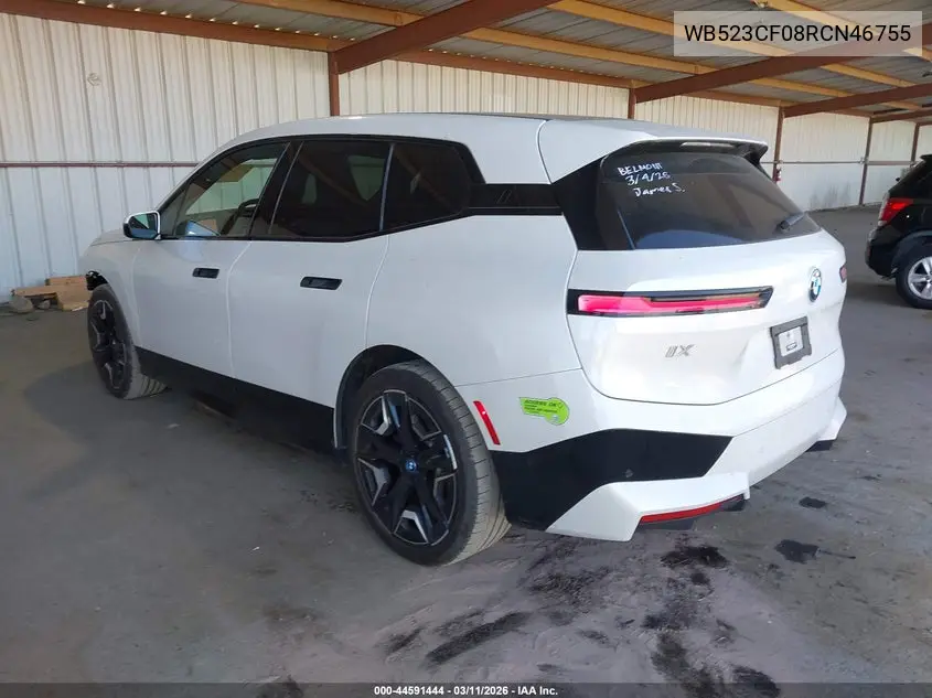 2024 BMW Ix xDrive50 VIN: WB523CF08RCN46755 Lot: 44591444