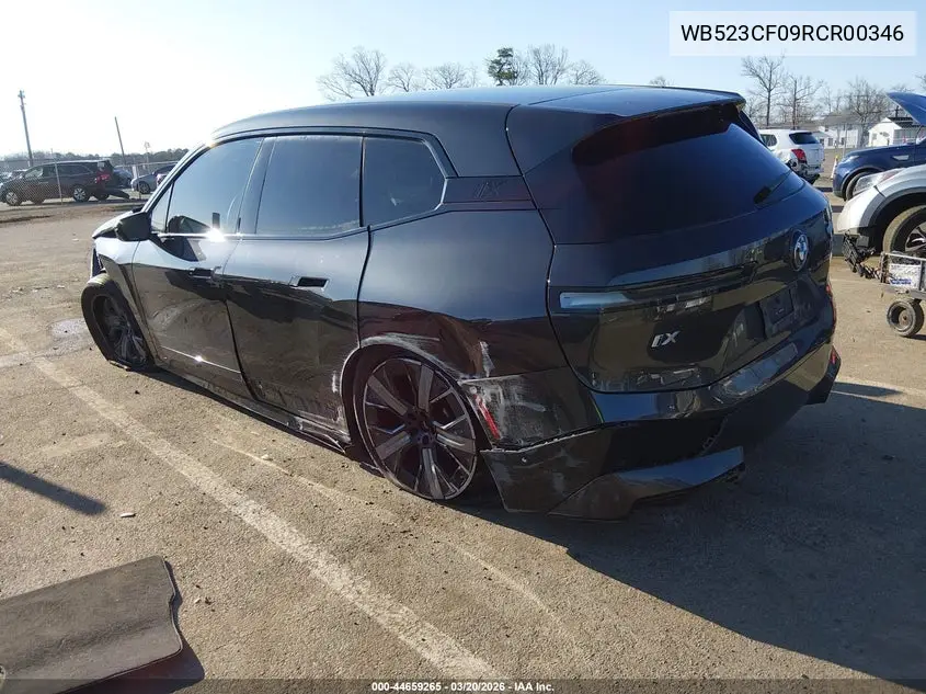 2024 BMW Ix xDrive50 VIN: WB523CF09RCR00346 Lot: 44659265